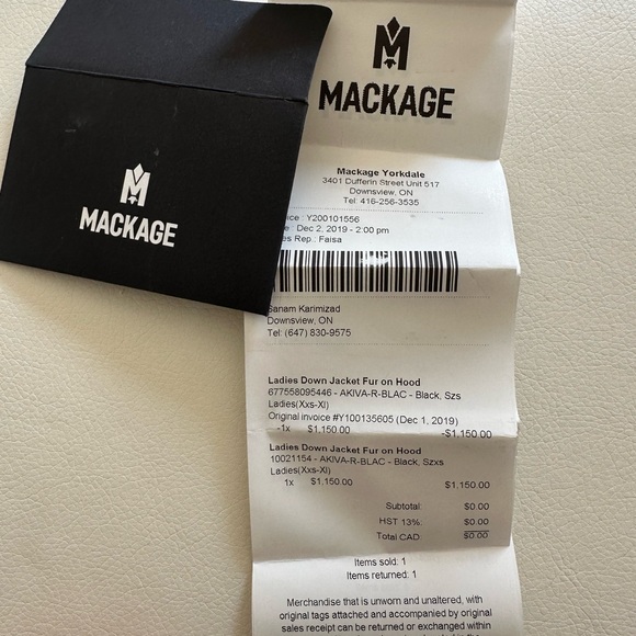 Mackage down jacket with fur - Picture 4 of 5